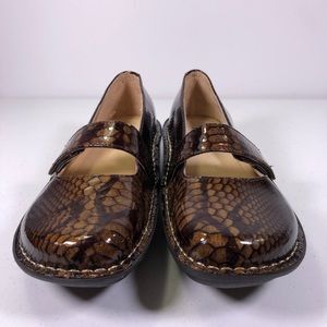 Alegria Feliz Mary Jane Leather Patent Snakeskin